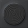 WB80-B-WAVE-001 Magnetic Qi Charger Wave, matte black, glass front panel.