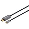 Manhattan 354844 USB-C to DisplayPort 1.4 Cable, 8K@60Hz, 2m, Male to Male, Bla