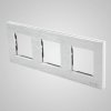 TouchMe Ramka potrójna aluminiowa biała TM617W
