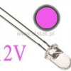 LED 3mm różowa; wodnoprzeźroczysta; 1560mc; 12V