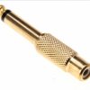 Redukcja wtyk jack 6,3mm mono - gniazdo cinch metal Gold