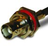 BNC panel socket 50 Ω, RG-58, RG-141, LMR-195, Belden 7806A, Belden 9311, crimp connection, straight, 112202