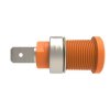 Złącze bananowe Żeńskie Wypust Pomarańczowy Schutzinger rozmiar 4 mm 1kV 32A Nikiel