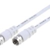 Kabel 15m F wtyk, z obu stron biały 11866