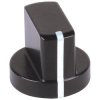 Mentor 5582.6631 Aluminium Wing Knob With Setscrew - Black - 20.5mm