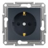 ASFORA Gniazdo pojedyncze z uziemieniem schuko z przesłonami antracyt EPH2900271 SCHNEIDER ELECTRIC