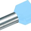 Cimco 187700 Podwójna końcówka Zw.Aderendh.2x0,25mm²x8mm, hellblau, z częściową izolacją , 0.25 mm² x 8 mm, 100 szt.