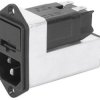 IEC plug C14, 50 to 60 Hz, 2 A, 250 VAC, 4 mH, faston plug 4.8 mm, 4303.5223