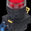 YW1L-AF2E10Q4R YW-22mm, PBI, ext. w. full shroud, plastic, maint, 1NO, LED 24V