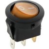 PRZEŁĄCZNIK OKRĄGŁY 23mm 250V 6A 3 PIN BISTABILNY POMARAŃCZOWY