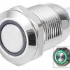 Przycisk LB12M/G5-24V;12mm;RING;LED zielony;2A/250V;chwilowy;21.3mm
