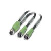 Phoenix Contact 1458664 Sensor/Actuator Cable 3P 0.3m M8 Black-Grey PUR
