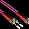 LW-802ST4 Duplex Jumper OM4 50/125µ ST/ST, 2m, violet