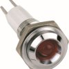 Signal light, round, 2 V, red, 80 mcd, Mounting Ø 11 mm, pitch 3.8 mm, LED number: 1, 2658.8022