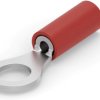 Insulated ring cable lug, 0.26-1.65 mm², AWG 22 to 16, 5 mm, red, 36153