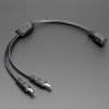 2-Way 2.1mm DC Barrel Jack Splitter Squid