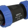 Wtyk; SP2910/P10II-1N; 10 torów; proste; lutowany; 4,0mm2; 13-16mm; SP29; na przewód; 30mm; skręcane; nylon66; niebiesko-czarny;