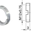 Round nut, M12x0.75, H 3 mm, outer Ø 14.5 mm, nickel, 23.5116