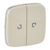 VALENA ALLURE Klawisze kremowe wyłącznika: schodowy podwójne lub świecznikowy lub przycisku podwójne przewyłącznikanego no/nc z