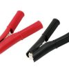 KROKODYLEK ELEKTROTECHNICZNY W IZOLACJI CZERWONY CZARNY 74mm 30A PARA