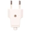 Wtyczka płaska 10A b/u 250V biała WT-1001 (ZN-11 2,5A)