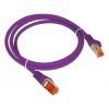 Patchcord S/FTP kat.6A PiMF kabel sieciowy LAN 2x RJ45 linka LSOH fioletowy 3m Alantec