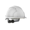 Twardy kapelusz JSP Biały Wysokowydajny polietylen Standardowe EVO3 Z regulacją