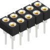 Socket header, 10 pole, pitch 2.54 mm, straight, 10041109