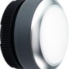 Pushbutton, illuminable, groping, waistband round, white, front ring silver, mounting Ø 22.3 mm, 1.30.270.021/2200