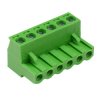 6-Way 5.08mm Right Angle Pluggable Terminal Block Green 15A 300V