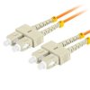 PATCHCORD ŚWIATŁOWODOWY MM SC/UPC-SC/UPC DUPLEX 3.0MM OM2 50/125 LSZH 2M POMARAŃCZOWY LANBERG