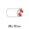 9506163 Price labels, 26x12 mm, permanent, white, 6000 pieces