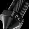 80002872001 3D printing, hardened steel nozzle, 0.6 mm, Creator 3P/4/Guider