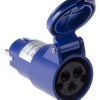 Adapter do przedłużacza sieciowego 16A Gniazdo 250 V Scame Niebieski IP54