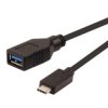 Kabel Roline Usb 3.2 Gen 1 Type C, C-A, M/F, Otg, Czarny, Czarny, 0,15 M