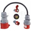 Adapter siłowy wtyk [5p] 32A / gniazdo [5p] 16A 400V IP44 na kablu OW 5x2,5mm2 0,5m