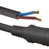 DC connection cable, 2.5 m, black, coupling 2.1 x 5.5 mm, straight to open end, 072060