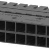 Socket, unequipped, 18 pole, straight, 2 rows, black, 1718489-1