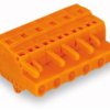 Socket header, 5 pole, pitch 7.62 mm, angled, orange, 231-705/008-000