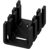 Finger shaped heatsink, (L x W x H) 20 x 18.5 x 15 mm, 17 K/W, black anodized, FK 234 SA L 1 TO 220