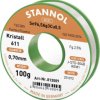 Cyna lutownicza bezołowiowa Stannol Kristall 611 Fairtin bezołowiowa Sn96,5Ag3Cu0,5 REM1 100 g 0.7 mm