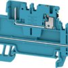 Terminal block, push-in connection, 1.5 mm², 4 pole, 17.5 A, 6 kV, blue, 2675780000