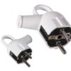 Wtyczka Prosta Z/U 16A 250V Unischuko Wt-16 Biała D.3101N