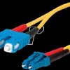 100012271 Fiber optic adapter cable, E9/125, OS2, SC / LC, yellow, 3 m