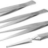 Zestaw pincet 4-częściowy - wersja nierdzewna 77101