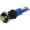 R-TECH 656972 Panel Indicator 8mm Domed 12V Yel Black Plated Brass