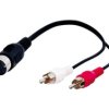Kabel adaptera audio, gniazdo DIN na wtyk cinch stereo - Długość kabla 0.2 m