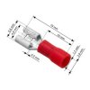 Konektor 4,8mm gniazdo płaskie izolowane / 43-040