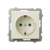SONATA Gniazdo pojedyncze z uziemieniem schuko IP20 z przesłonami ecru GP-1RSP/m/27 OSPEL