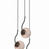 Nowoczesna lampa wisząca HOOK z trzema szklanymi kulami czarna LP-125/3P BK Light Prestige